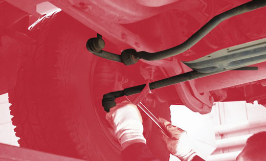 Inspect steering links, ball joints and tie rod ends