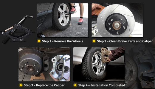 Automotive brake calipers Installation Steps